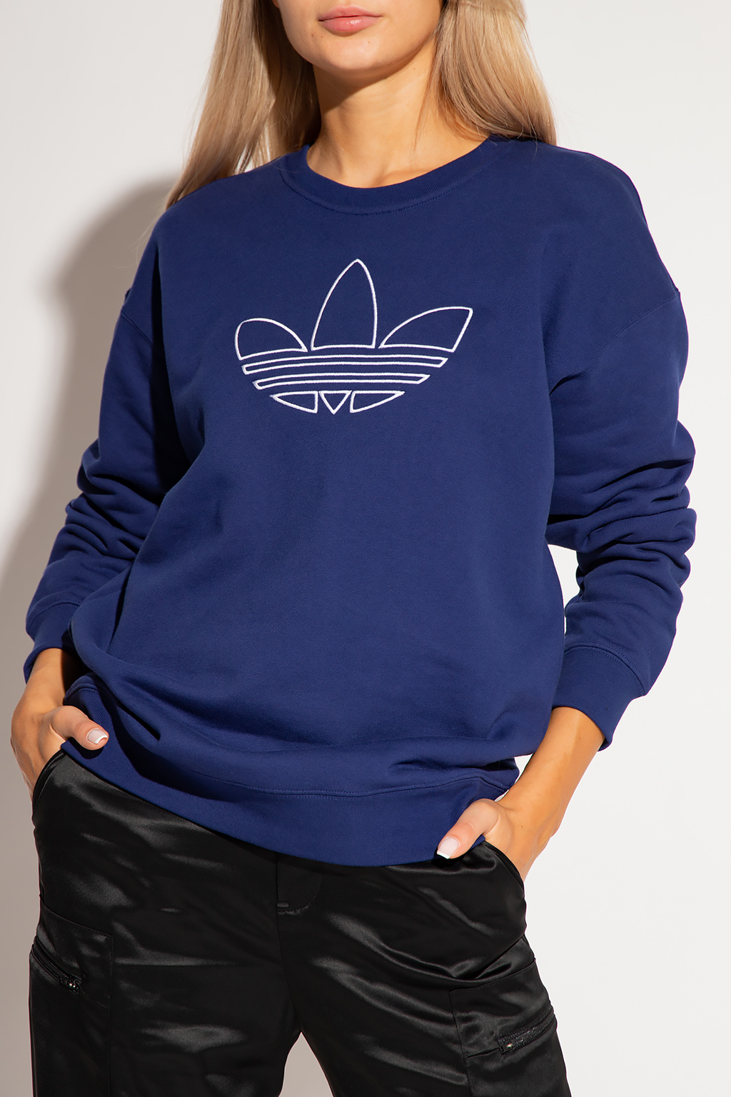 Navy blue Sweatshirt with logo ADIDAS Originals - Vitkac TW